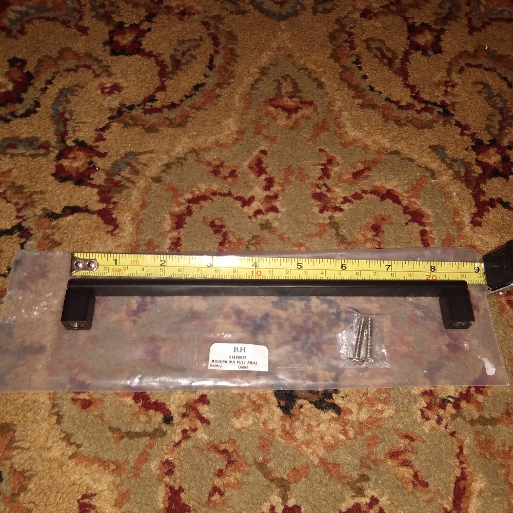Restoration Hardware Bronze Modern Large drawer pull NWT